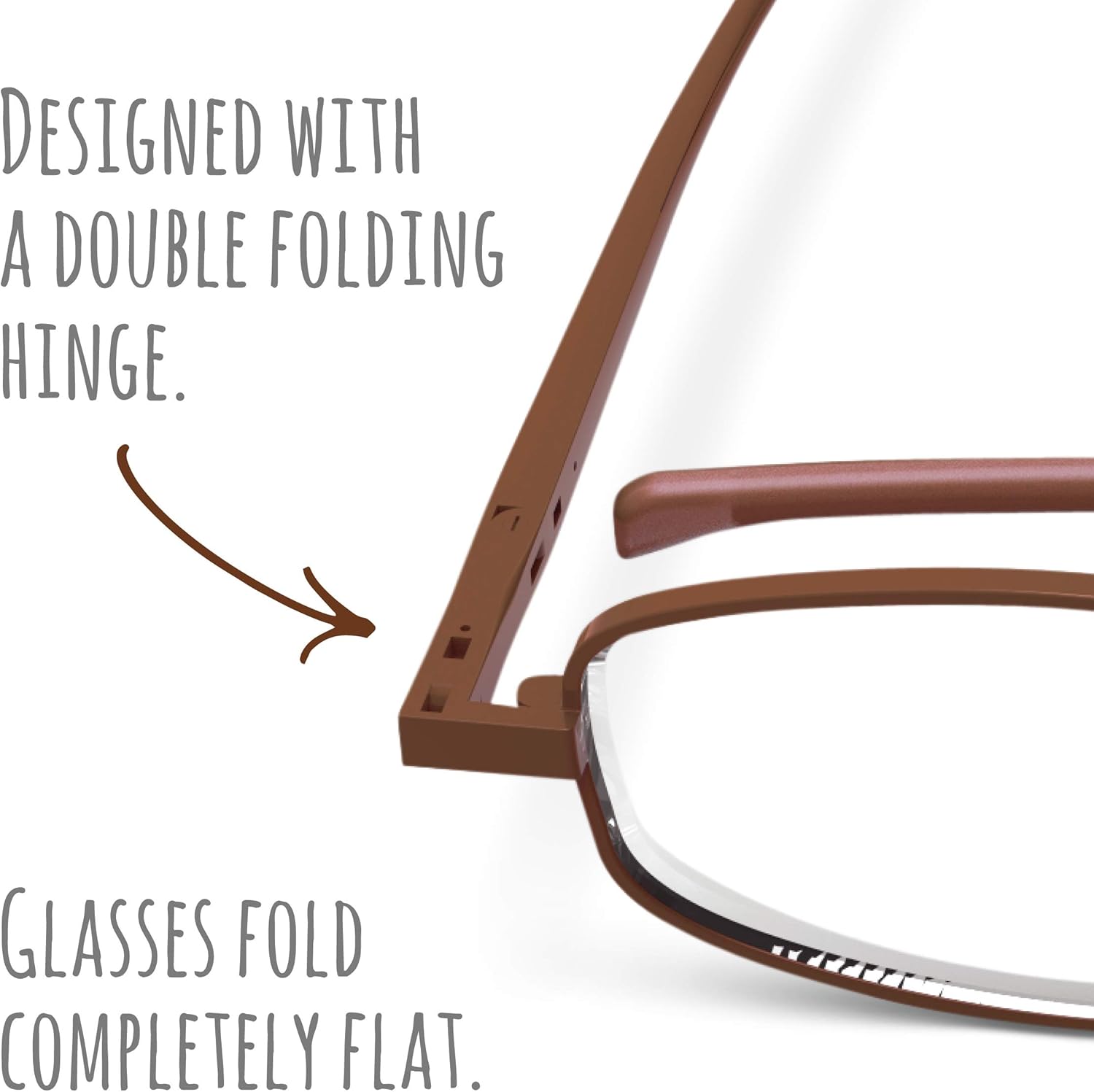 Lentes Compactas Plegables Planas Lectura Espresso +1.5
