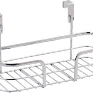 Kitchen Details Organizador sobre el gabinete  Cesta individual  Almacenamiento para colgar en la puerta  Baño  Cocina  Pequeño  Cromo Kitchen Details Organizador sobre el gabinete  Cesta individual  Almacenamiento para colgar en la puerta  Baño  Cocina  Pequeño  Cromo