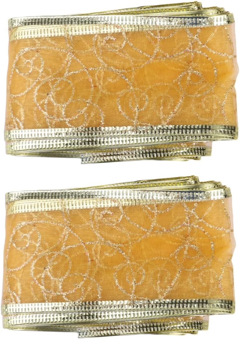 NOLITOY 4 rollos de cinta de Navidad para regalos, cinta de Navidad a cuadros, cinta de envoltura de regalos, cinta de grogrén de Navidad, cinta de