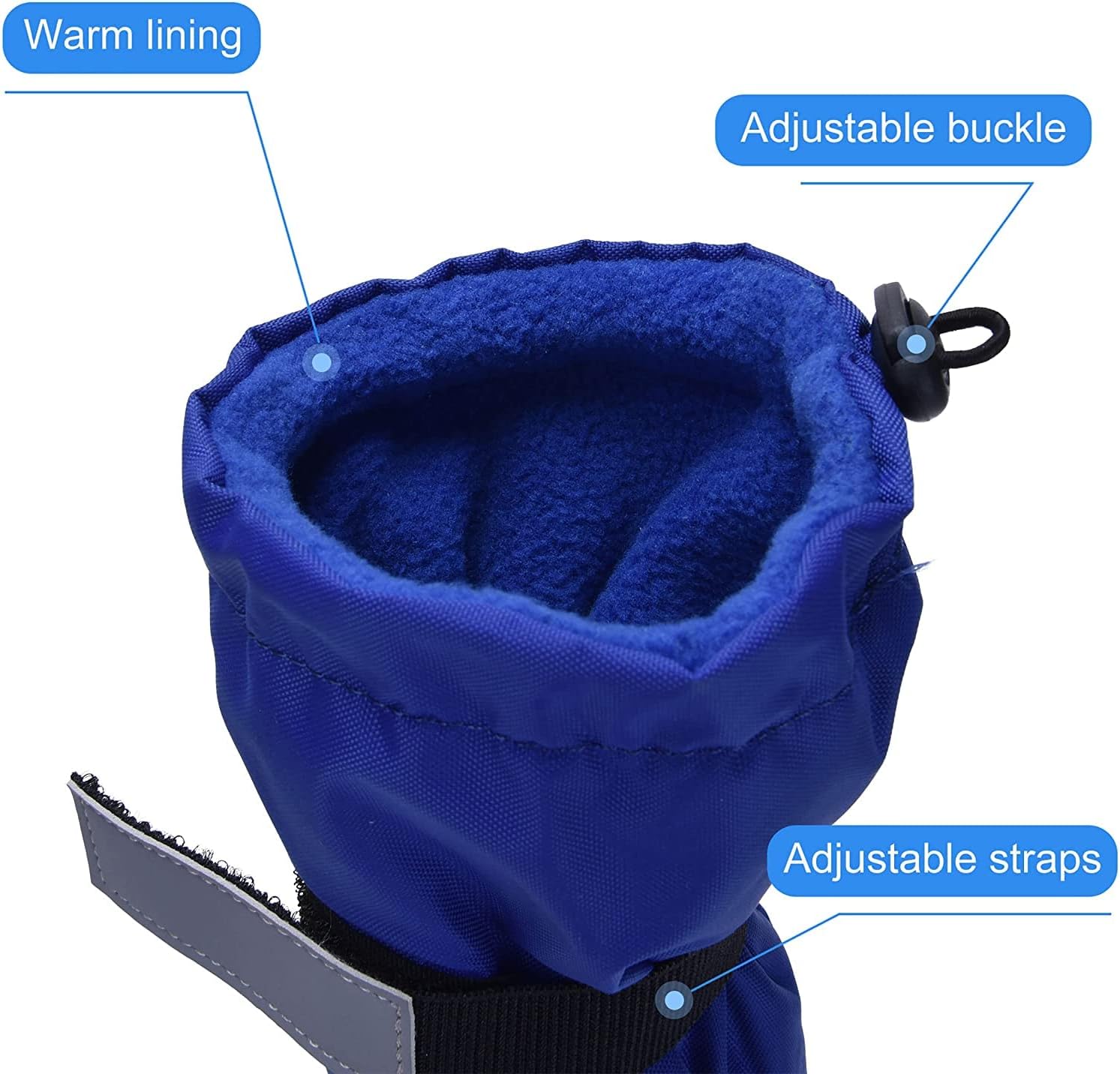 Botas de exterior para perros, zapatos de invierno para perros antideslizantes para la nieve y la lluvia