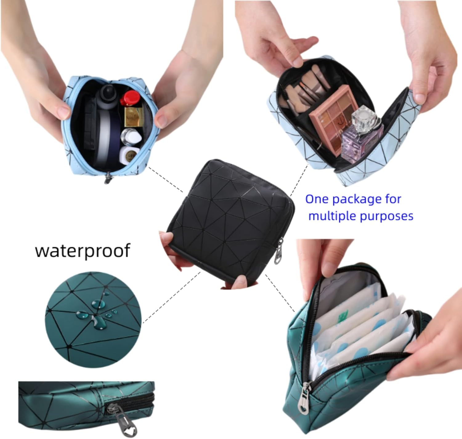 Bolsa de almacenamiento de servilletas sanitarias, bolsa de taza menstrual, bolsa de período para adolescentes y niñas, almohadilla menstrual