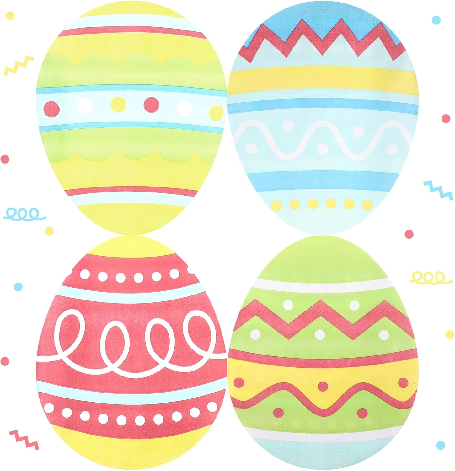 Honoson 100 servilletas de Pascua a granel huevos de Pascua desechables servilletas de papel para caza de huevos de cóctel, toallas de mano de papel