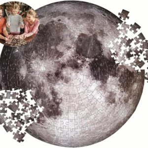 TOPINCN Rompecabezas de 1000 piezas para adultos, diseño de luna espacial, rompecabezas redondo para mejorar la coordinación, rompecabezas de TOPINCN Rompecabezas de 1000 piezas para adultos, diseño de luna espacial, rompecabezas redondo para mejorar la coordinación, rompecabezas de