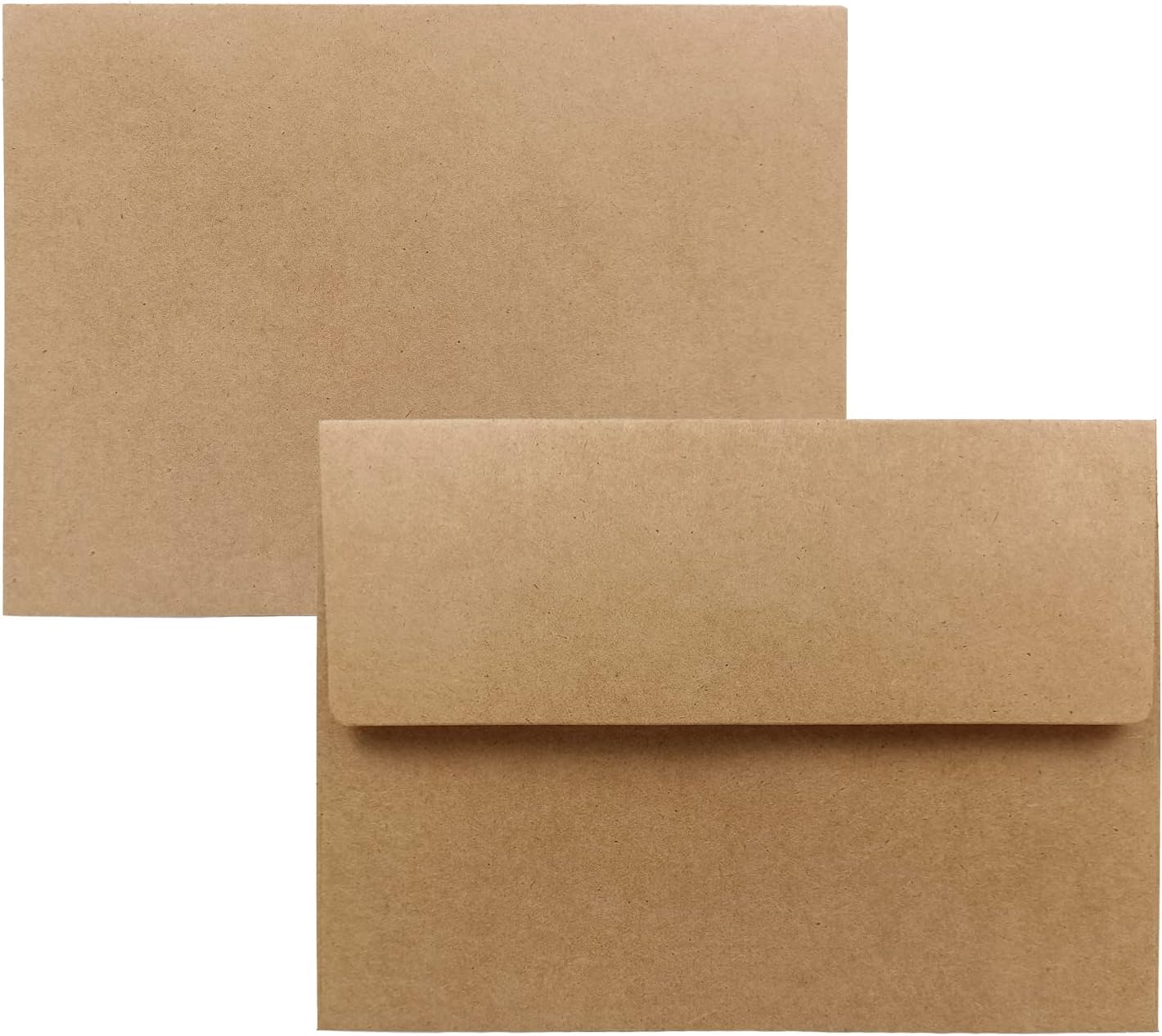 Sobres de invitación A7 de papel kraft marrón A7, paquete de 100 sobres de 5.25 x 7.25 pulgadas, autoadhesivos rápidos, para bodas, graduaciones,