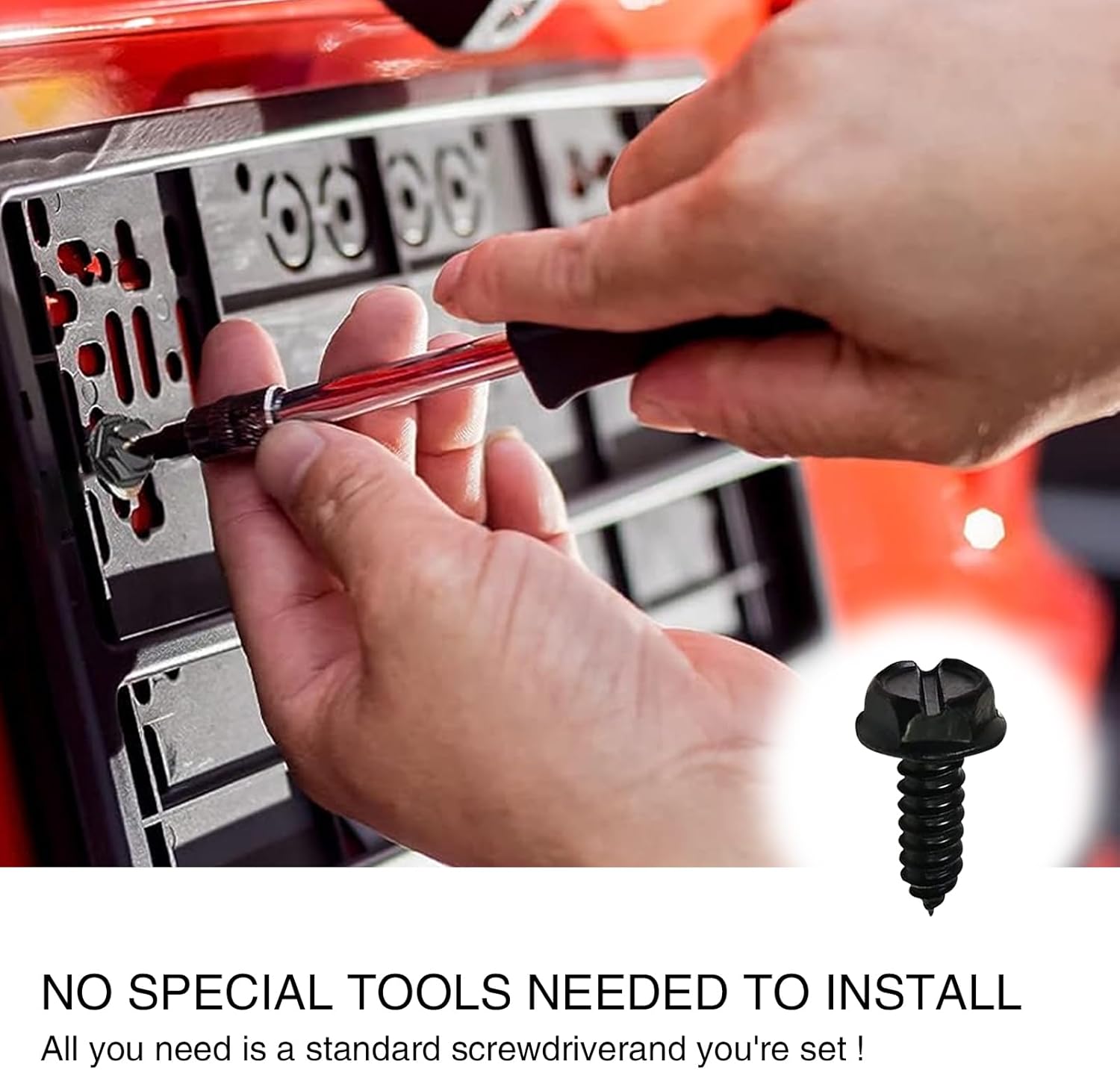 4 tornillos para matrícula de automóvil, tornillos de acero inoxidable, pernos de matrícula de vehículos, kit de cierre de tornillo automotriz,