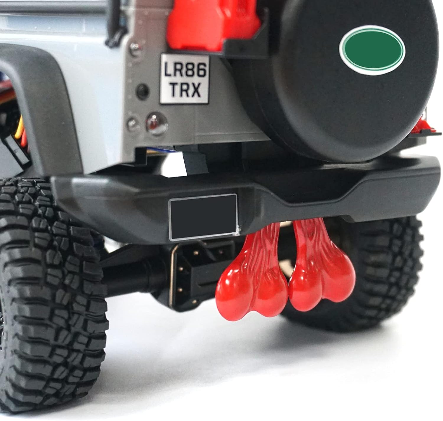 OGRC – 2 bolas colgantes para camión, tuercas de parachoques de 0.63 onzas, contrapeso para TRX4M SCX24 118 124 RC Crawler Car (rojo)