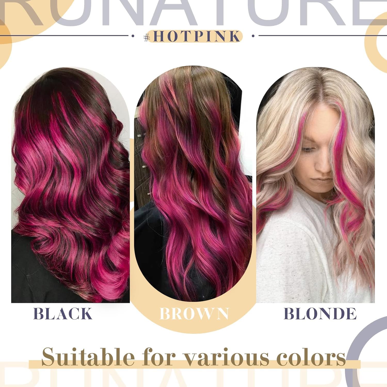 RUNATURE Extensiones de cabello humano rosa con punta en I de 20 pulgadas, extensiones de cabello rosa con punta en I, extensiones de cabello humano
