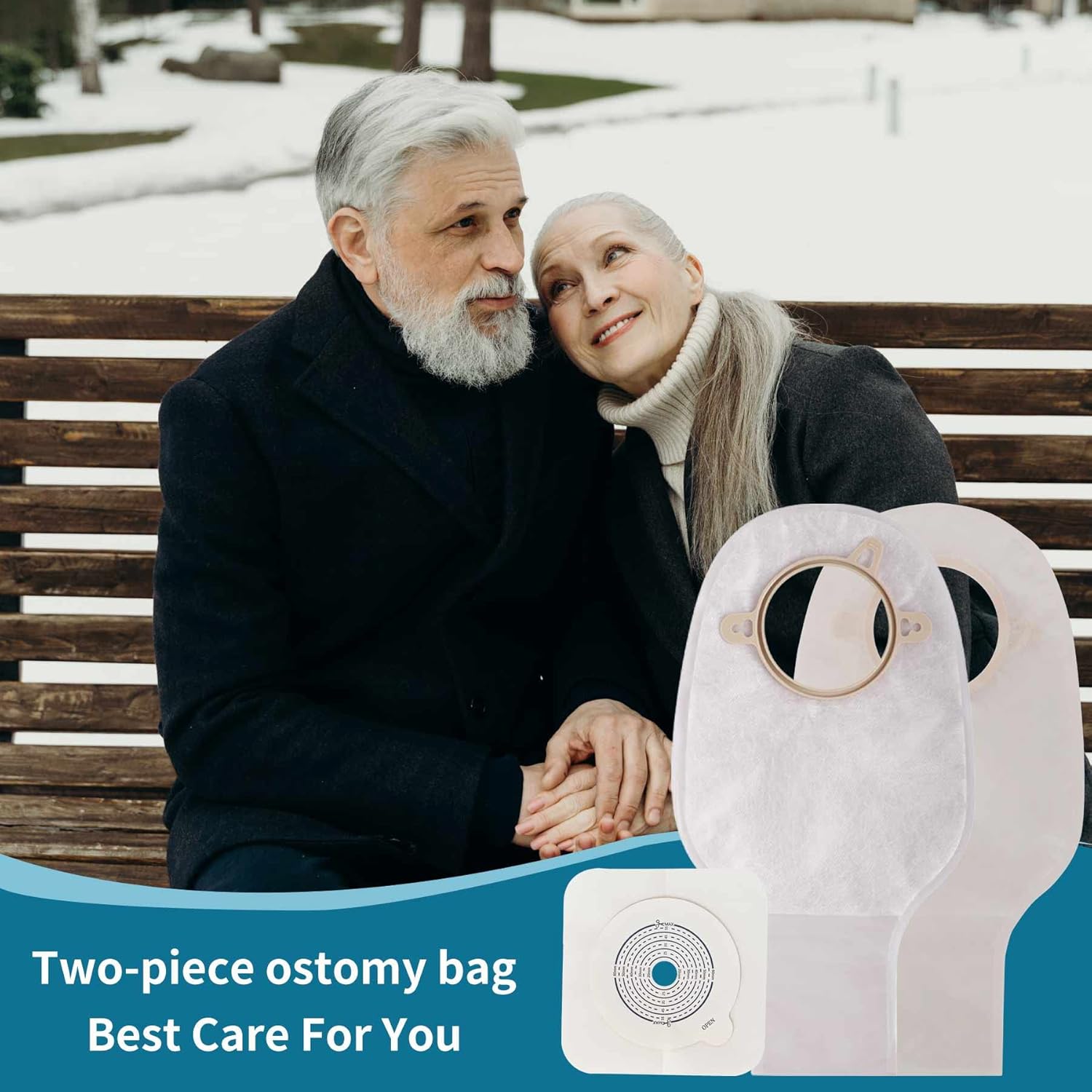 21 bolsas de ostomía, suministros de ostomía, bolsa de ostomía drenable de dos piezas para el cuidado del estoma de ileostomía, cortada a medida (15