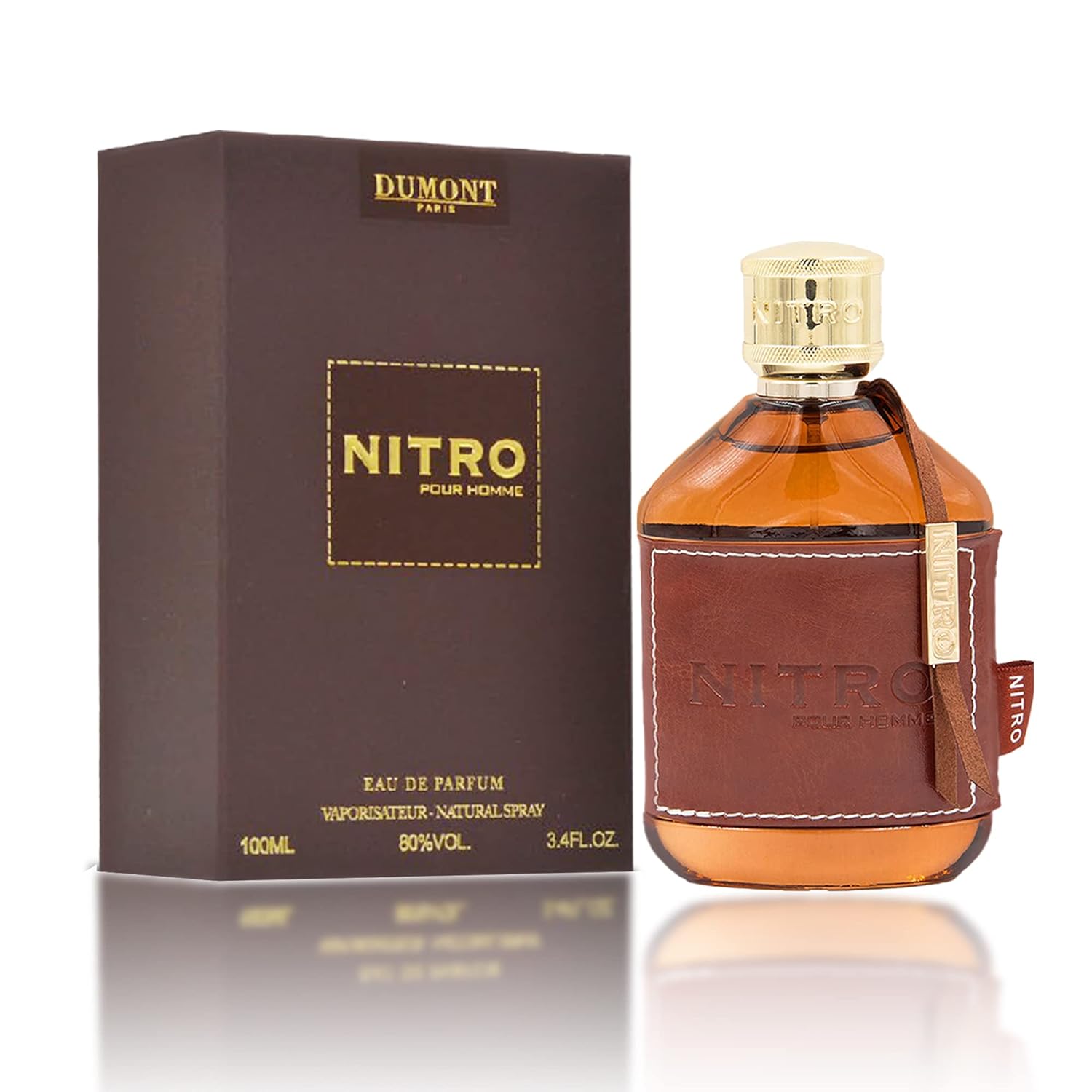 Dumont NITRO POUR HOMME – 3.4 Eau De Parfum – Perfume para hombre con fragancia afrutada, floral, amaderada y masculina – Bruma de colonia y spray