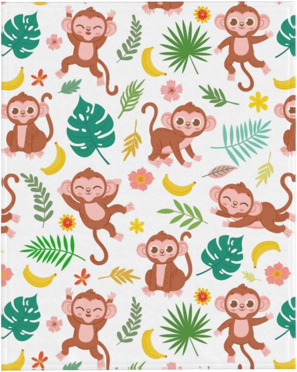 Manta de mono para mujer, suave manta de forro polar de verano, lavable, manta ligera de viaje para sofá, cama, sillón durante todas las estaciones