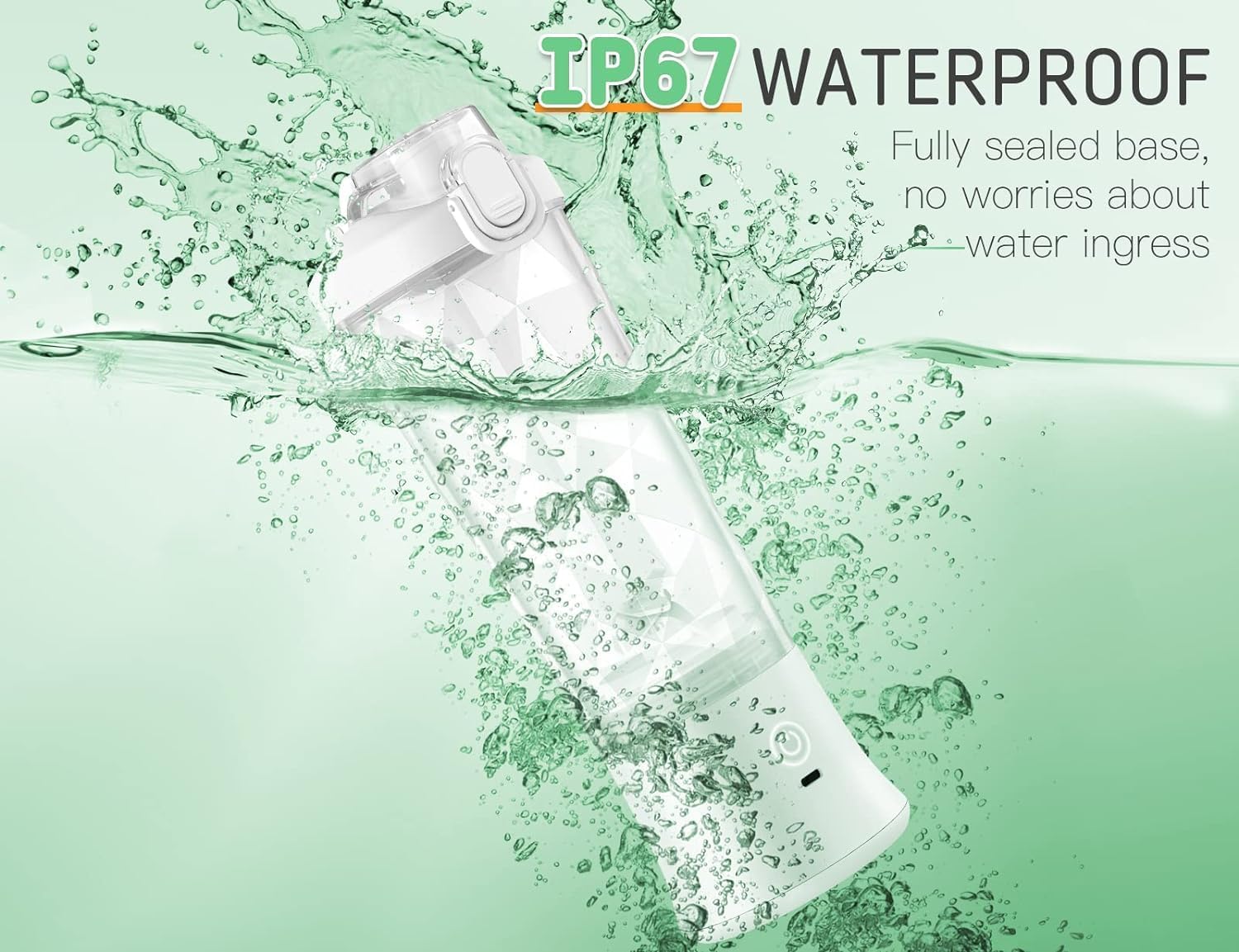 Licuadora portátil de 20 onzas de tamaño personal para batidos y batidos con 6 cuchillas, 150 W, mini licuadora impermeable, recargable por USB,