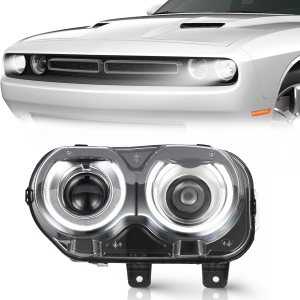Partzer Kit de montaje de faros delanteros HIDxenón para Dodge Challenger 2015-2023 con LED DRL lado izquierdo del conductor LH  68174067AF Partzer Kit de montaje de faros delanteros HIDxenón para Dodge Challenger 2015-2023 con LED DRL lado izquierdo del conductor LH  68174067AF