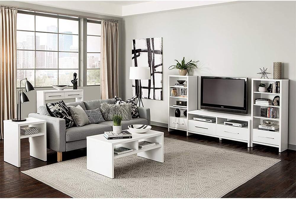 ClosetMaid 165100 – Estantería decorativa con cajón, color blanco (paquete de 2)