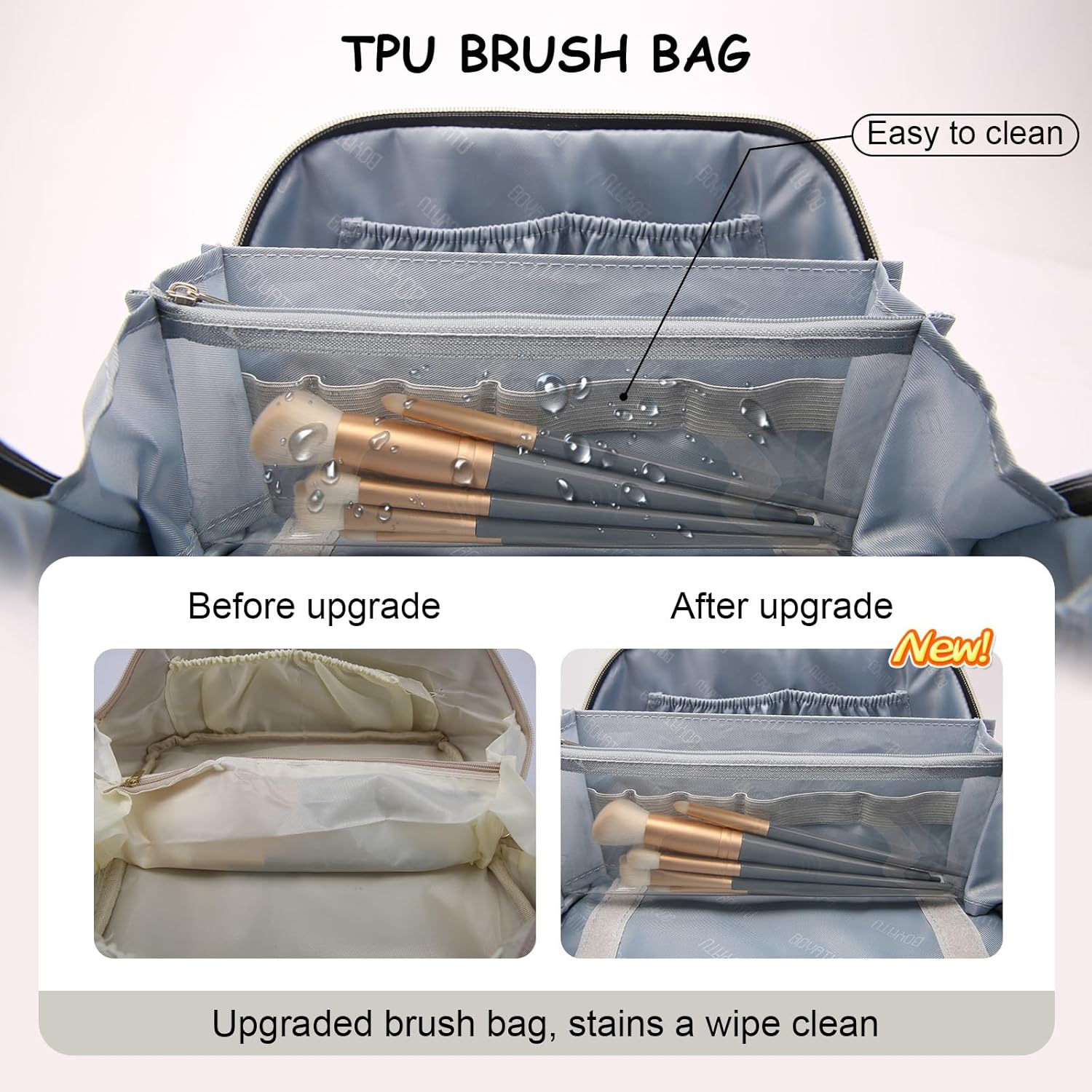 Bolsa de maquillaje organizadora de viaje para cosméticos juego de 3 bolsas de aseo de gran capacidad para mujeres, bolsa de maquillaje portátil con