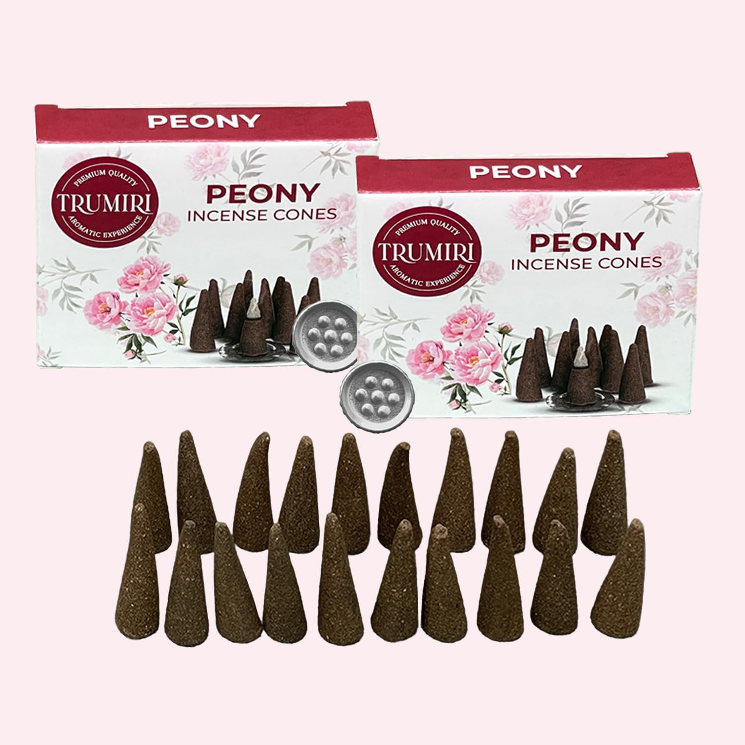 Conos de incienso de peonía  Total de 20 conos de incienso  Paquete doble de 10 conos de insencia  Conos de incienso perfumados  aromas de incienso