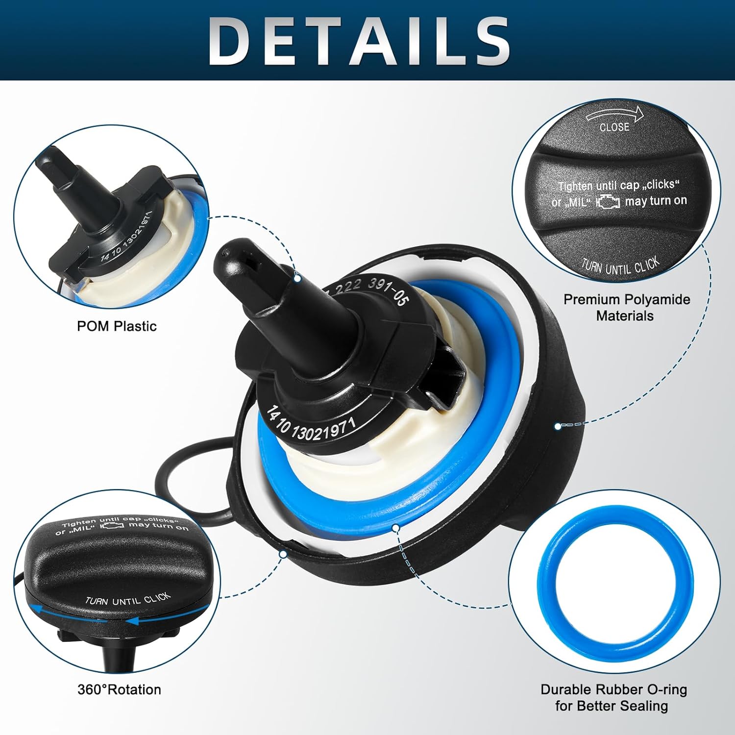 Tapa del depósito de combustible compatible con Mini Cooper y BMW X1 X2 X3 X4 X5 X6 128i 135i 228i 320i 323i 325i xi 328i 330i 335i 428i 525i 530i