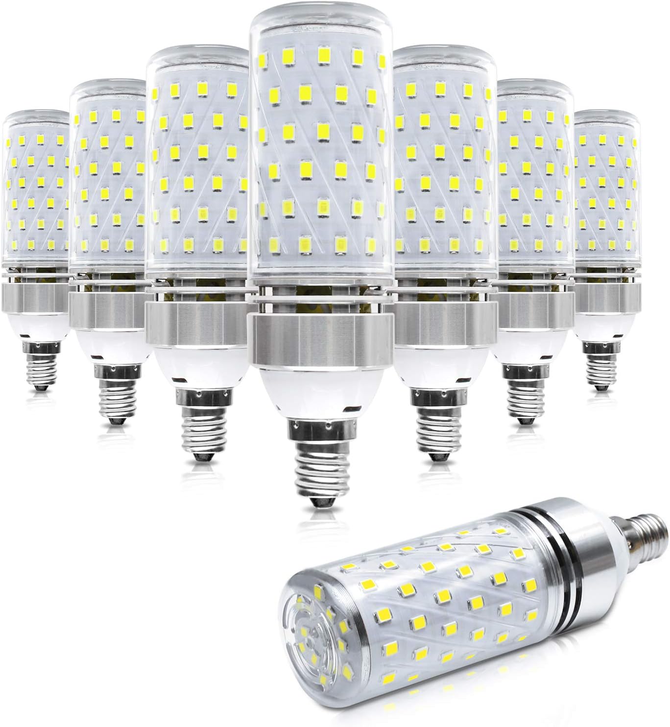 Bombilla LED E12 superbrillante, bombillas LED de 16 W y 1500 lm, color blanco natural de 4000 K, CRI80+, equivalente a bombilla incandescente de