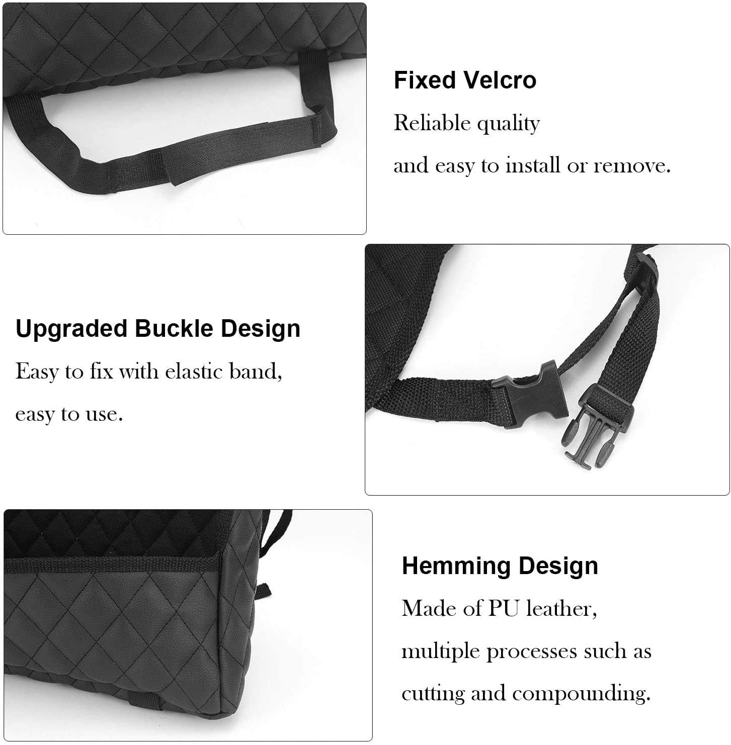 Soporte de bolso de bolsillo para automóvil, organizador de respaldo de asiento de cuero, bolsa de malla de gran capacidad, bolsa de red de