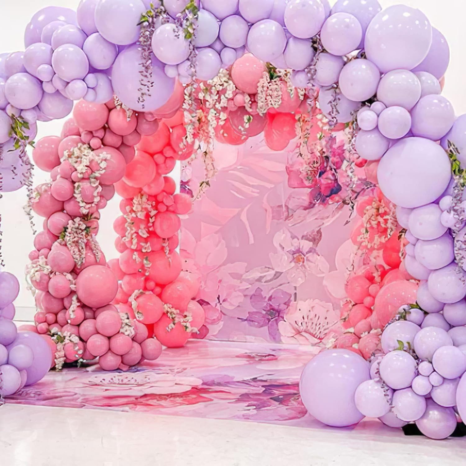 Kit de guirnalda de globos de doble relleno, 70 globos de látex de 10 pulgadas para baby shower, boda, princesa, decoración de fiesta de cumpleaños