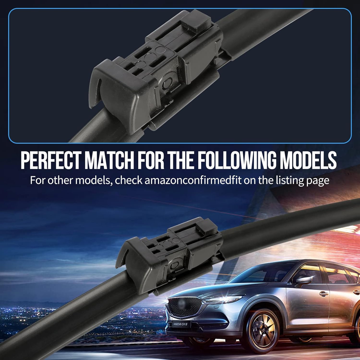 26 + 22 pulgadas compatible con VW Volkswagen Atlas 2018-2020 limpiaparabrisas delantero con repuesto de equipo original My Car (juego de 2)