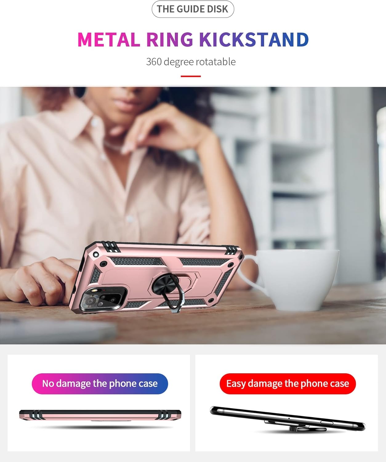 Funda protectora para Xiaomi Redmi Note 10, para Xiaomi Redmi Note 10S, funda para teléfono móvil con soporte magnético, funda de protección