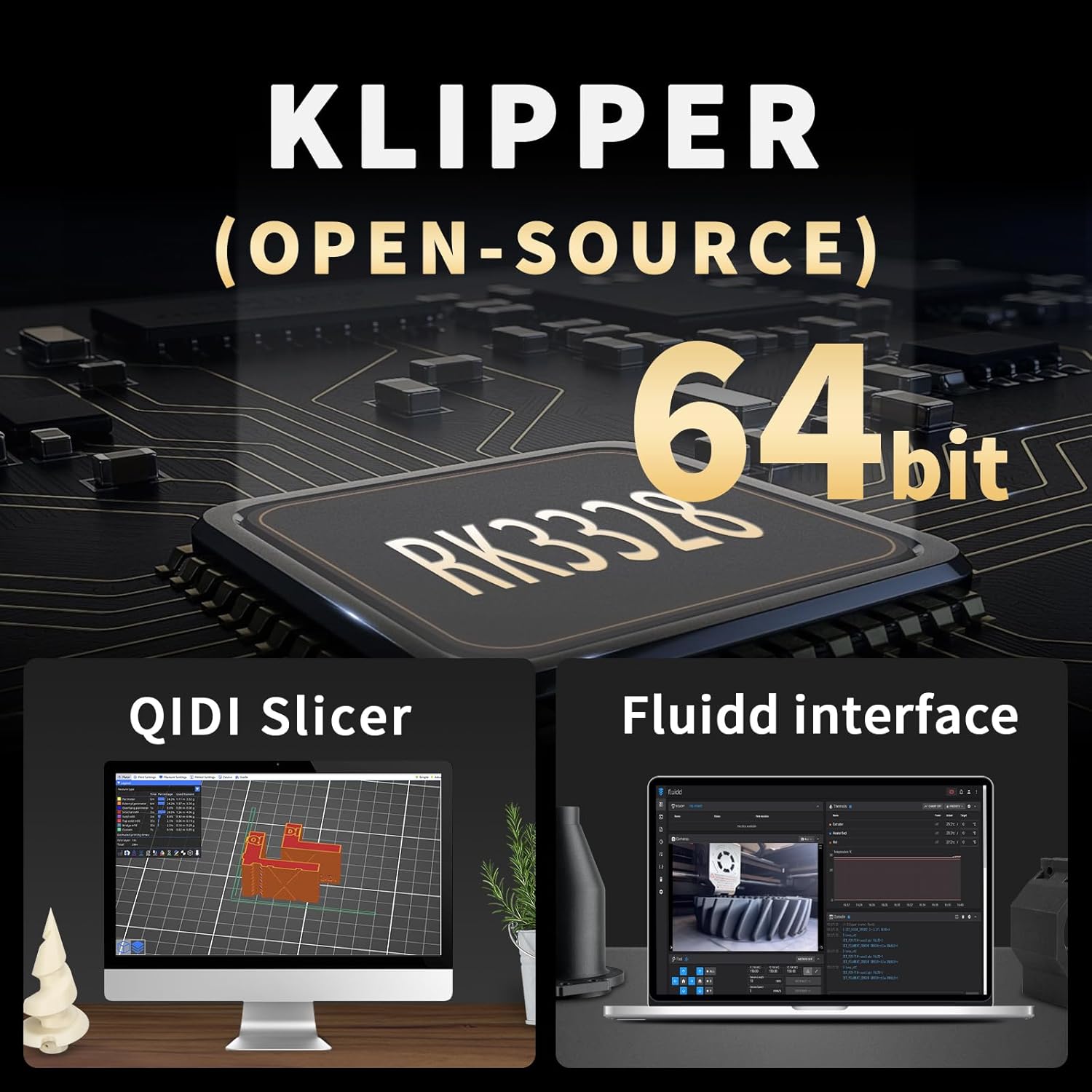 Impresora 3D QIDI MAX3, impresoras 3D de gran tamaño de alta velocidad, impresión rápida de 23.622 ins, nivelación totalmente automática, calor de