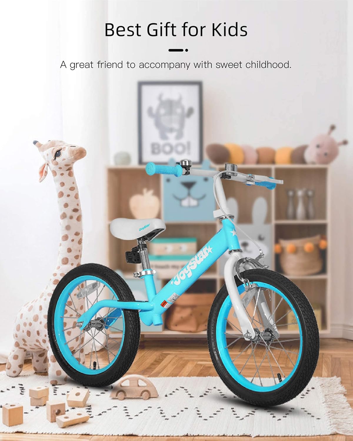 JOYSTAR Bicicleta de equilibrio de 1416 pulgadas para niños pequeños y niños de 3 a 8 años de edad, bicicleta de equilibrio deportiva para niños con