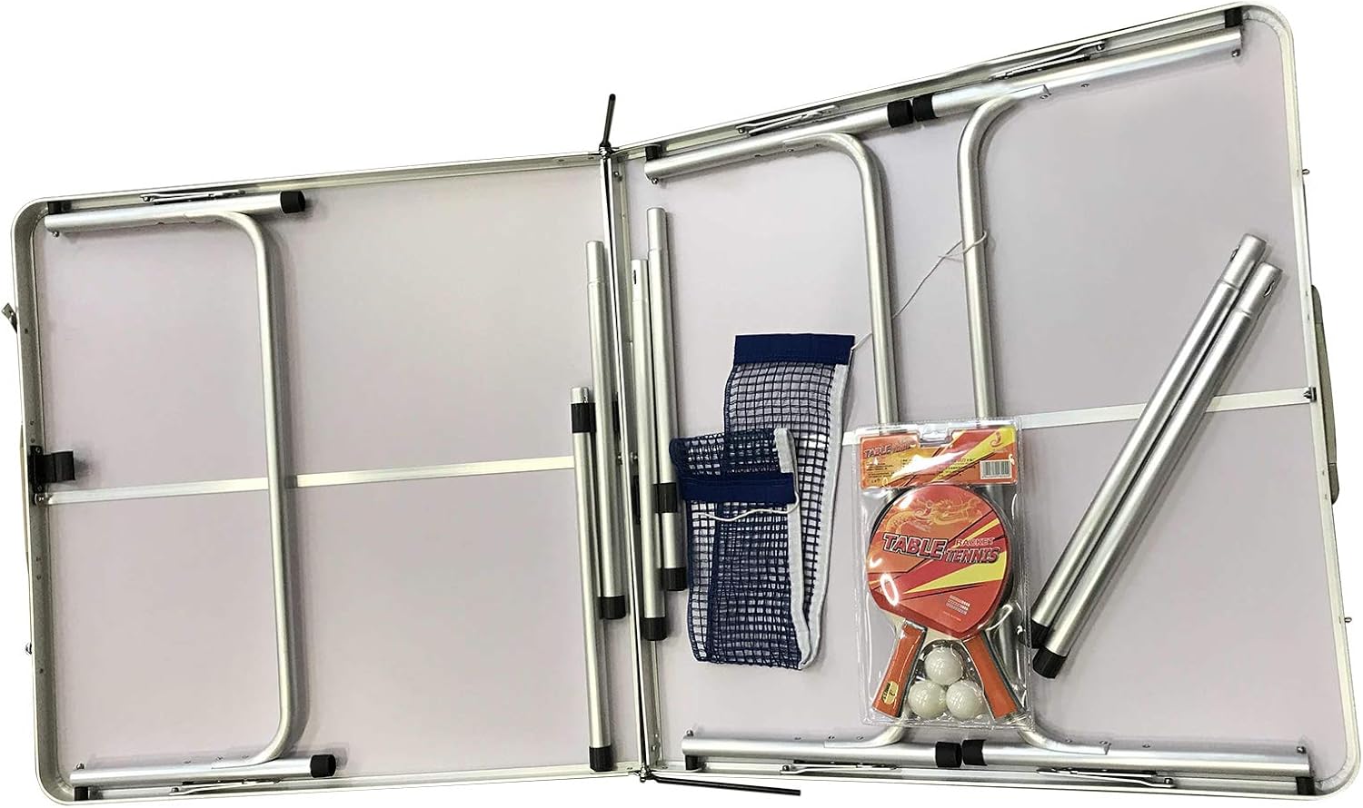 Mesa de tenis de mesa plegable para interiores con red, mesa de juegos de pingpong, fácil de fijar y quitar la red