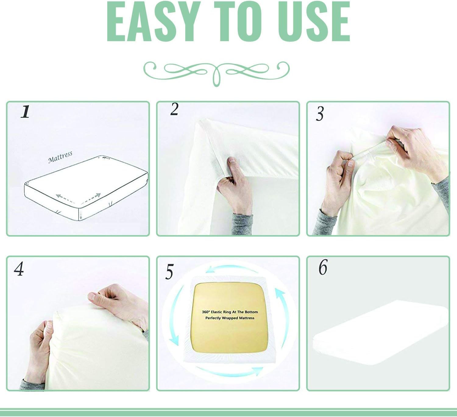 Juego de sábanas de microfibra 1800 de 4 piezas para autocaravanas y cámper, bolsillos profundos, sábanas bajeras de 6 a 10 pulgadas, frescas y