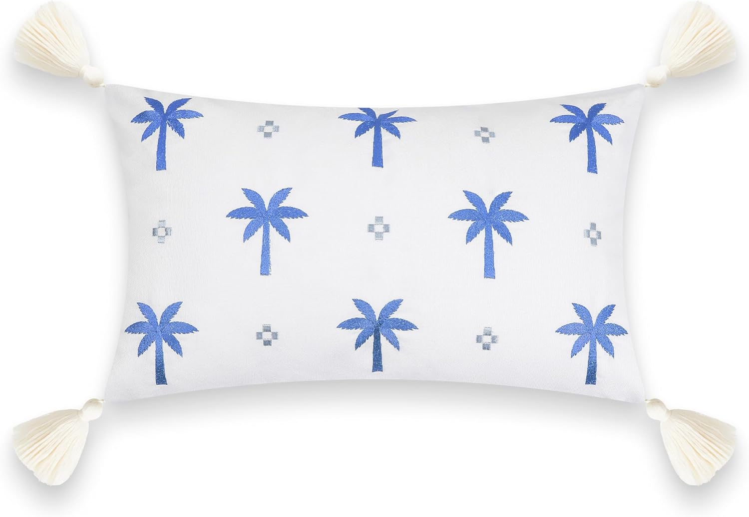 Hofdeco Premium Funda de almohada lumbar para interiores y exteriores, solo para patio, 12 x 20 pulgadas, repelente al agua para patio trasero,