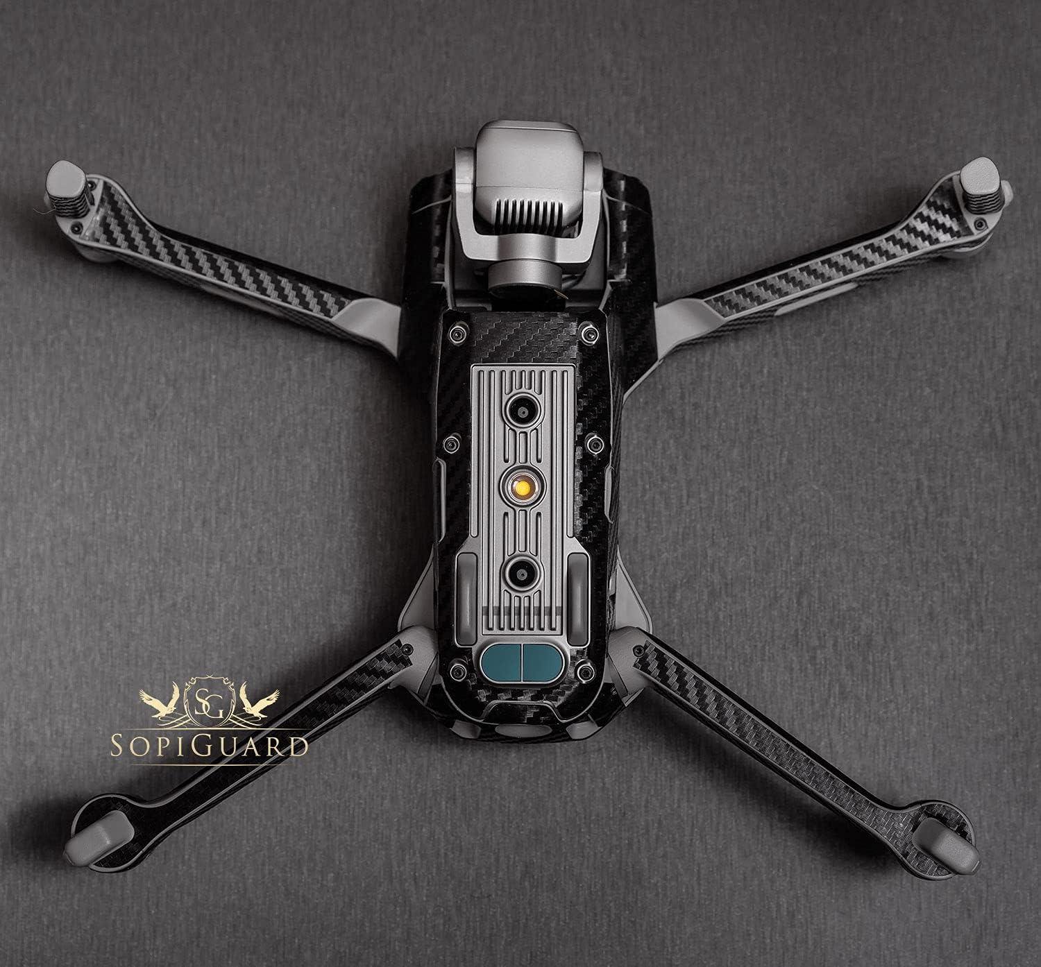 SopiGuard Skin for DJI Mavic Air 2s – Juego completo de calcomanías de vinilo de precisión + controlador + 3 fundas de batería (amarillo neón)