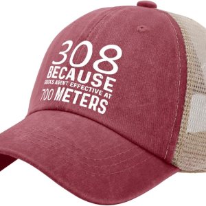 Dad Hat 308 Because Rocks Not Effective at 700 Meters Trucker Hat Men Gorra de malla vintage para verano Dad Hat 308 Because Rocks Not Effective at 700 Meters Trucker Hat Men Gorra de malla vintage para verano