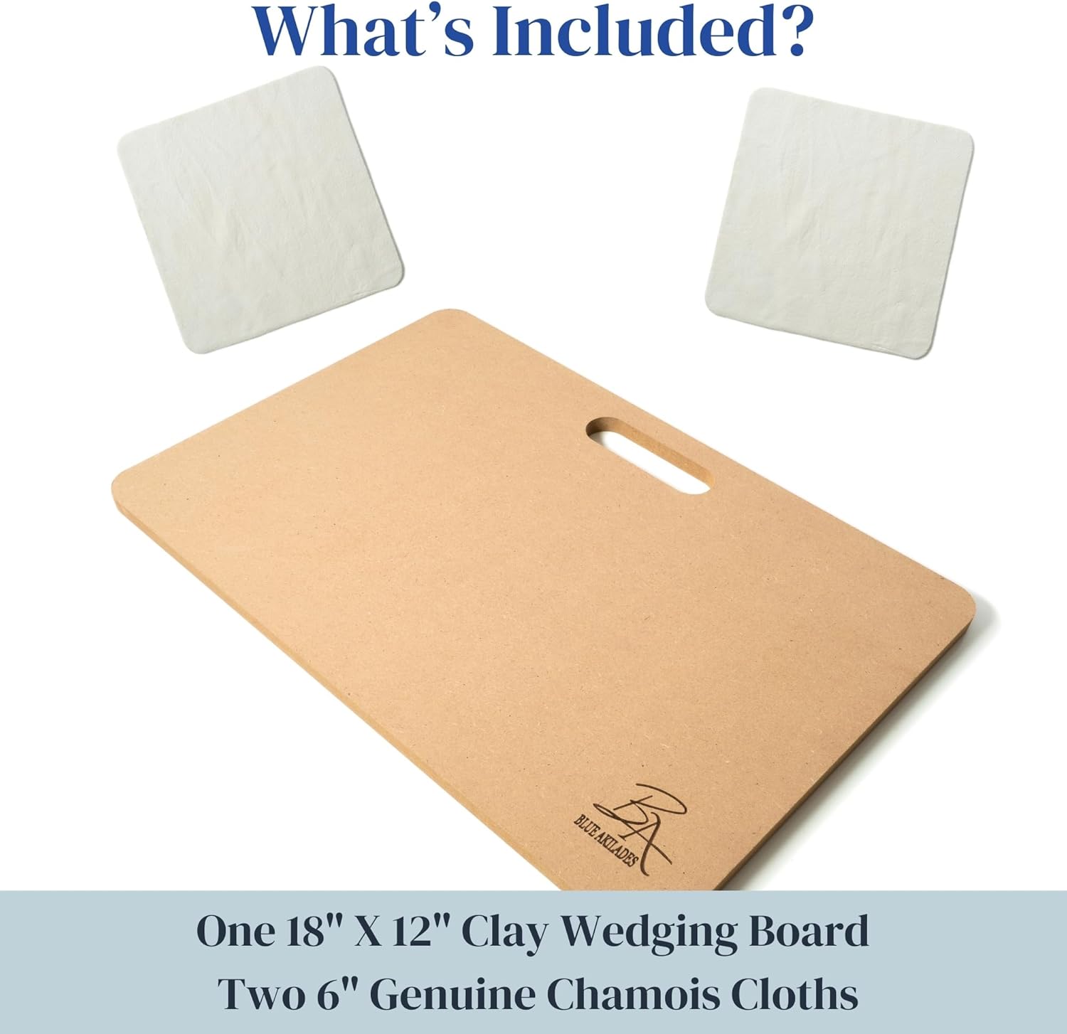 Wedging Board – Herramienta de cerámica de arcilla con mango integrado, tapete de madera para cerámica, modelado, artes y manualidades, completo con