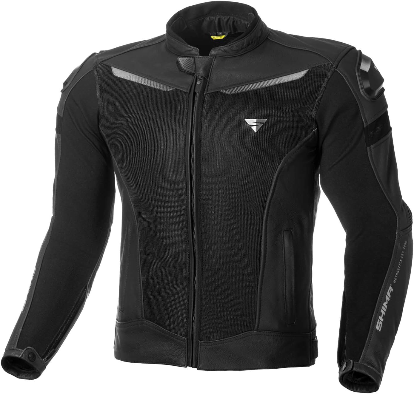 SHIMA PISTON – Chaqueta y pantalones de moto para hombre, cuero y malla, con paneles elásticos, protectores CE