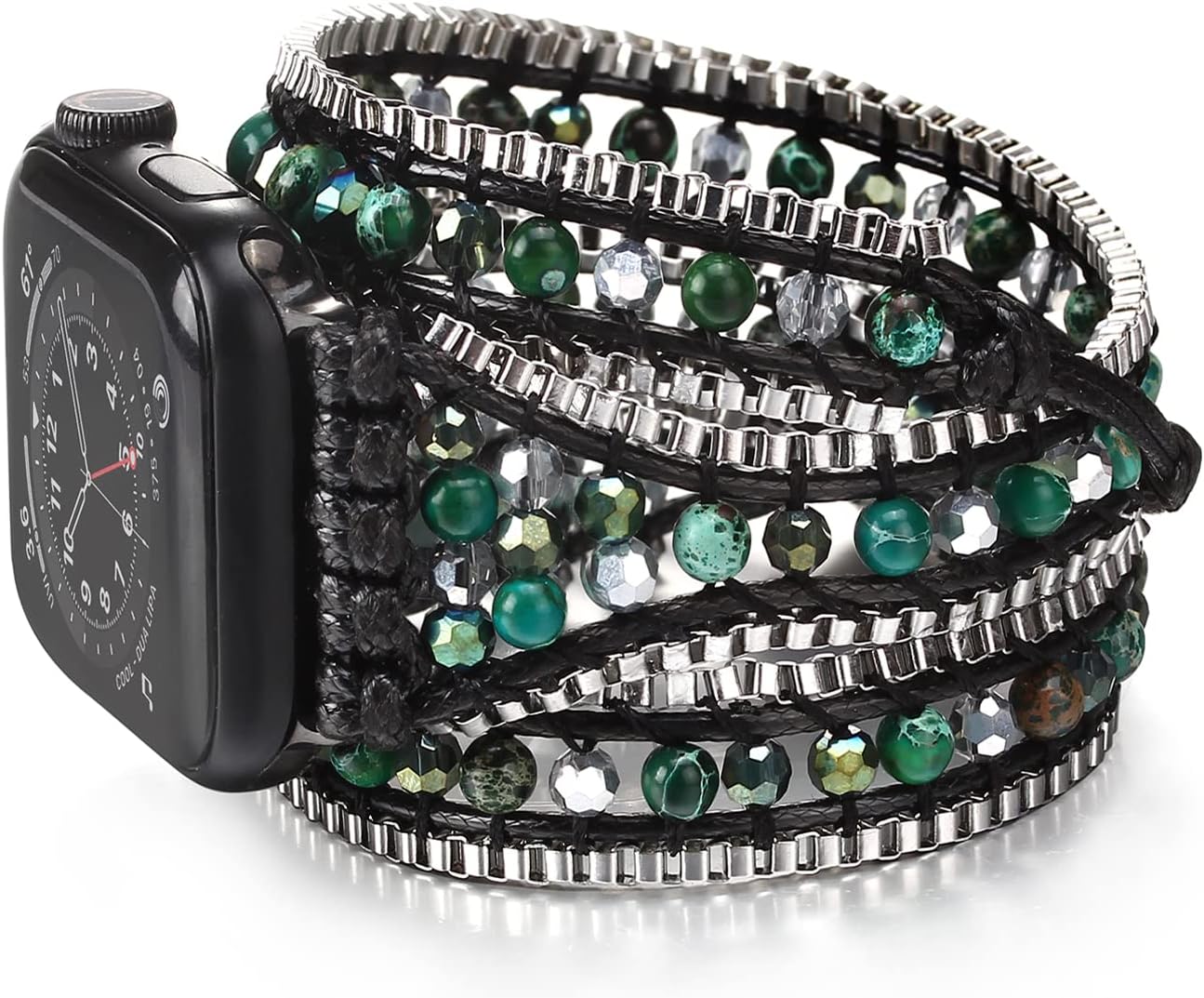 Pulsera bohemia compatible con Apple Watch Band de 1.614 in1.496 in1.575 in 1.929 in1.772 in1.732 in1.654 in, correa para iWatch Apple Watch Series