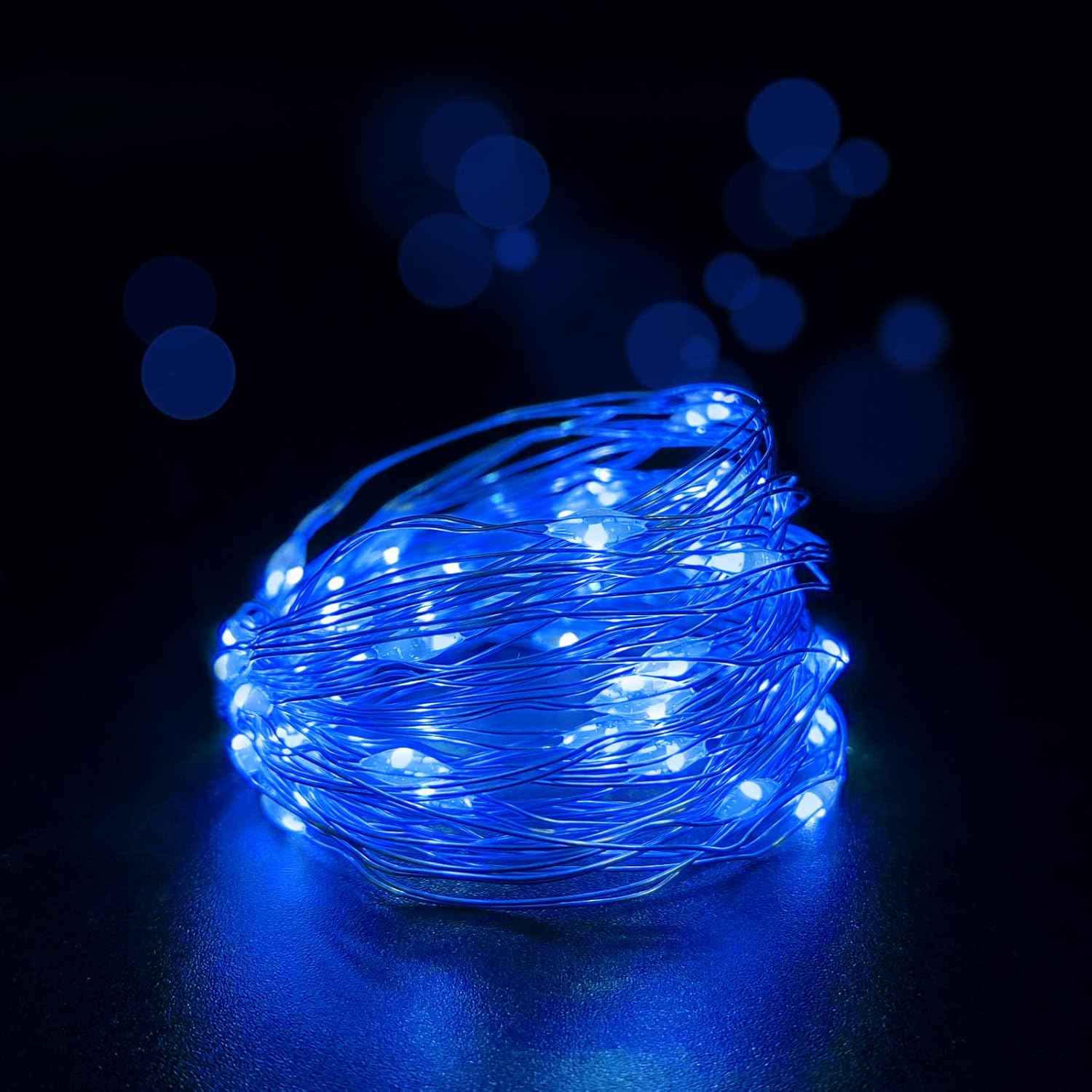 Paquete de 2 luces LED con función de temporizador, funciona con pilas, mini luces de hadas para fiestas en el hogar, Navidad, Halloween, decoración