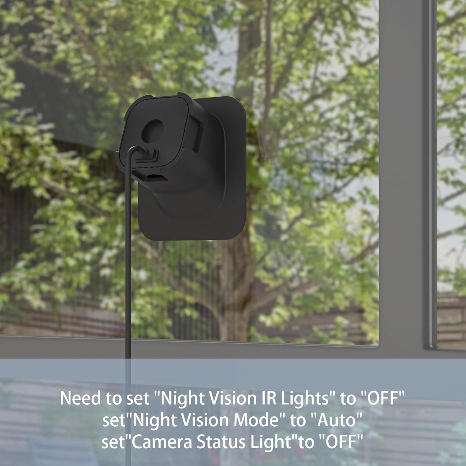 HOLACA Soporte de ventana para Blink MiniBlink Mini2, inclinación de 20 grados (arribaabajoizquierdaderecha) Soporte de montaje flexible adhesivo
