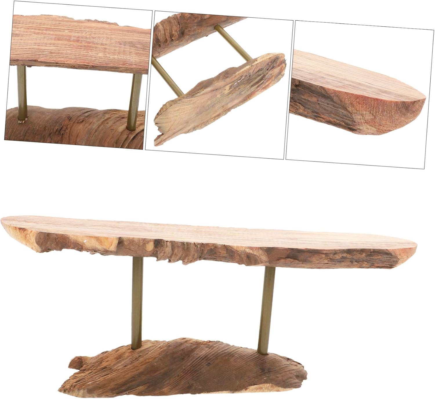 VOSAREA Woodsy Decor base de madera pie figura soporte de exhibición comedor mesa decoración adornos decorativo jarrón base china pastel rústico