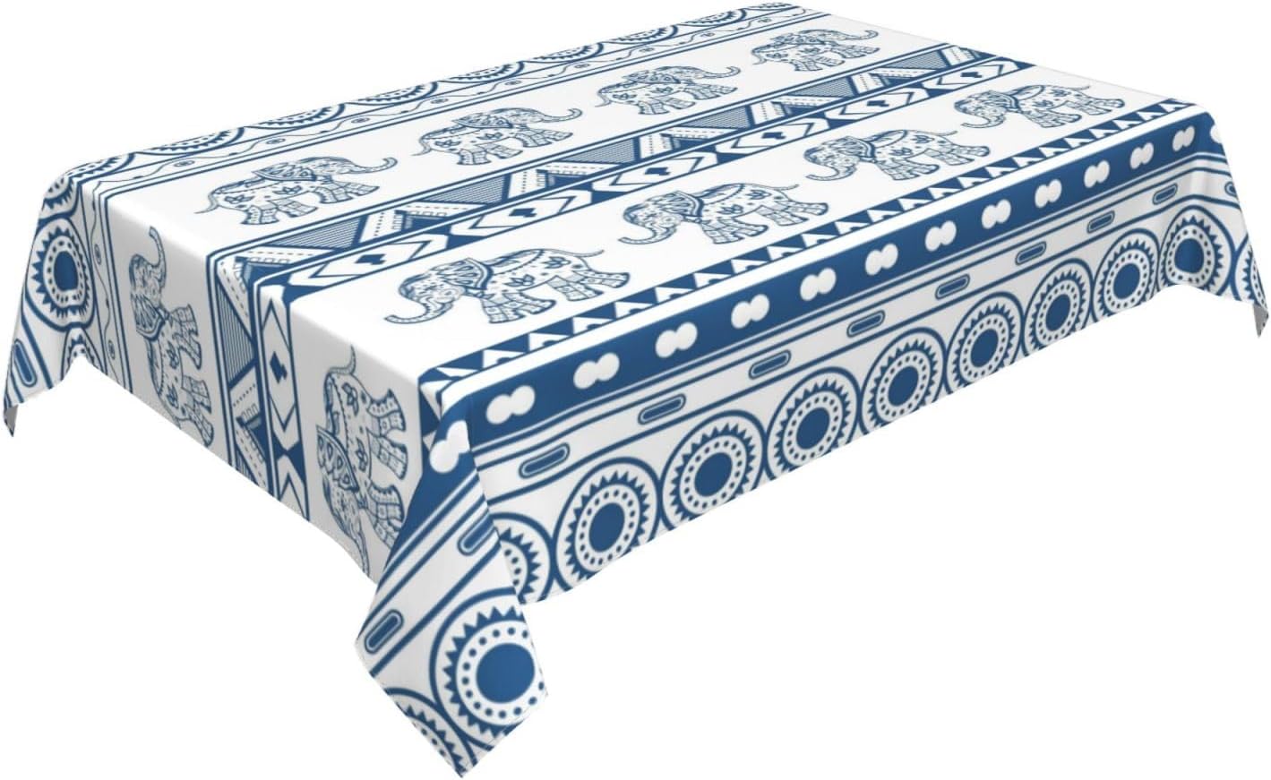Mantel rectangular bohemio impermeable para mesa de pícnic, 54 x 72 pulgadas, lavable, de poliéster, para fiestas, cumpleaños, bodas, vacaciones,
