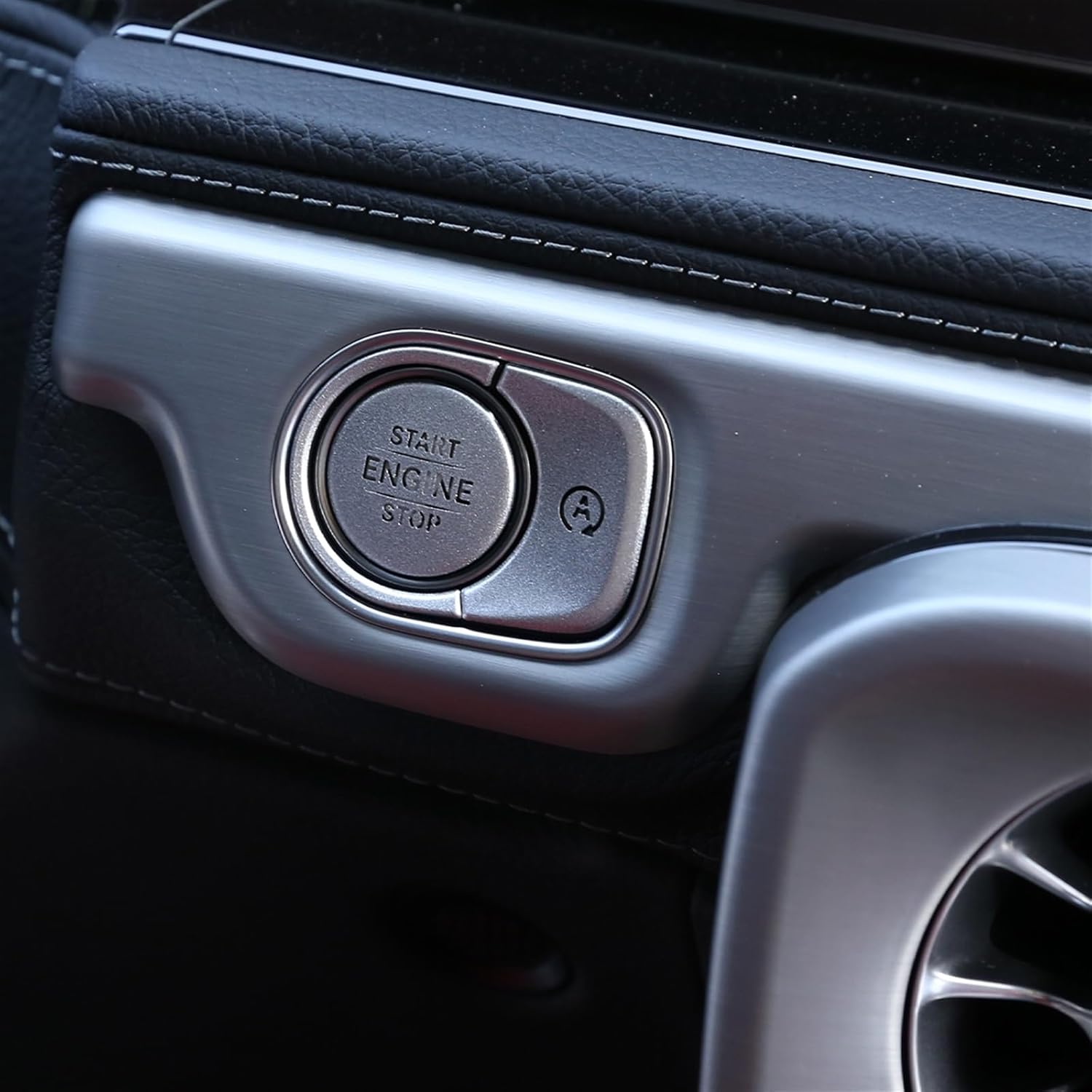 Para Benz G Class W463 2019-2020. para GLE GLS W167 X167 2020-2021. Adhesivo de aluminio para el botón del interruptor de arranque del motor del