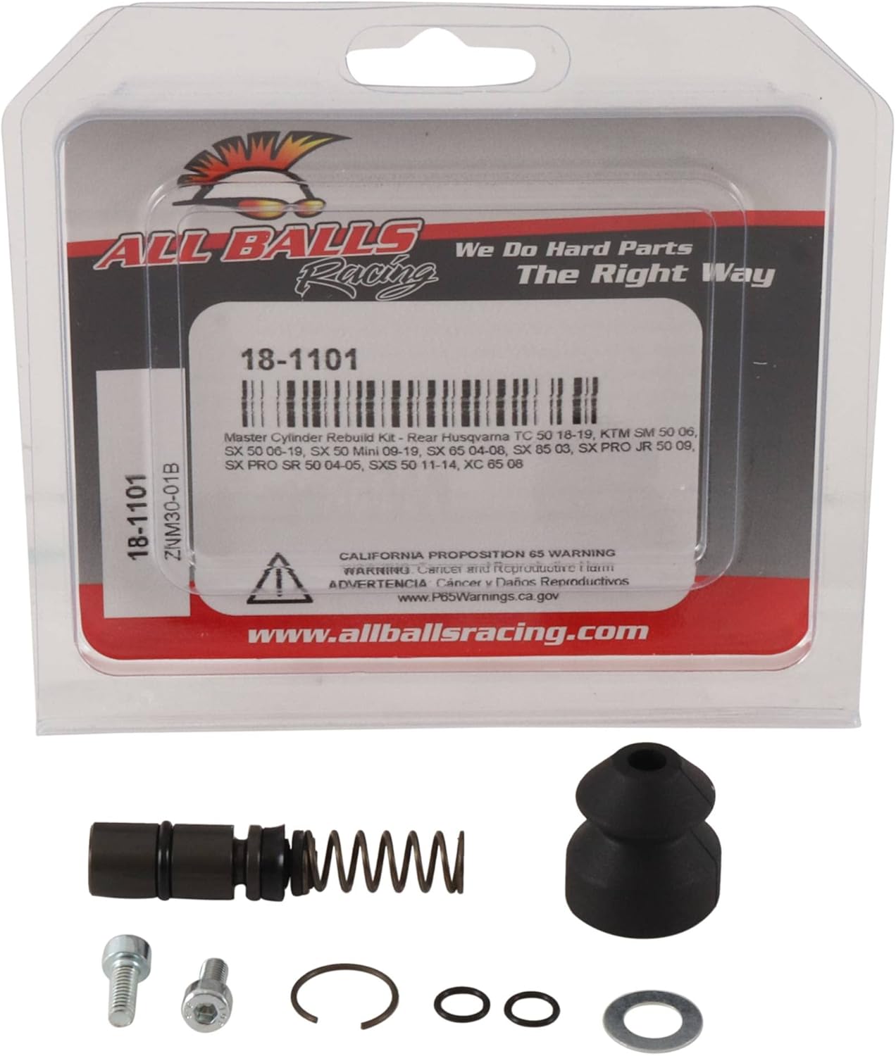 All Balls Kit de reconstrucción del cilindro maestro (18-1101) Reemplazo para Husqvarna TC 50 2018 2019