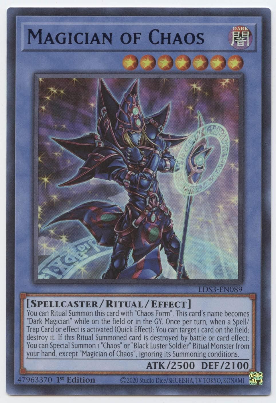Mago del Caos (azul) – LDS3-EN089 – Ultra Raro – 1 edición