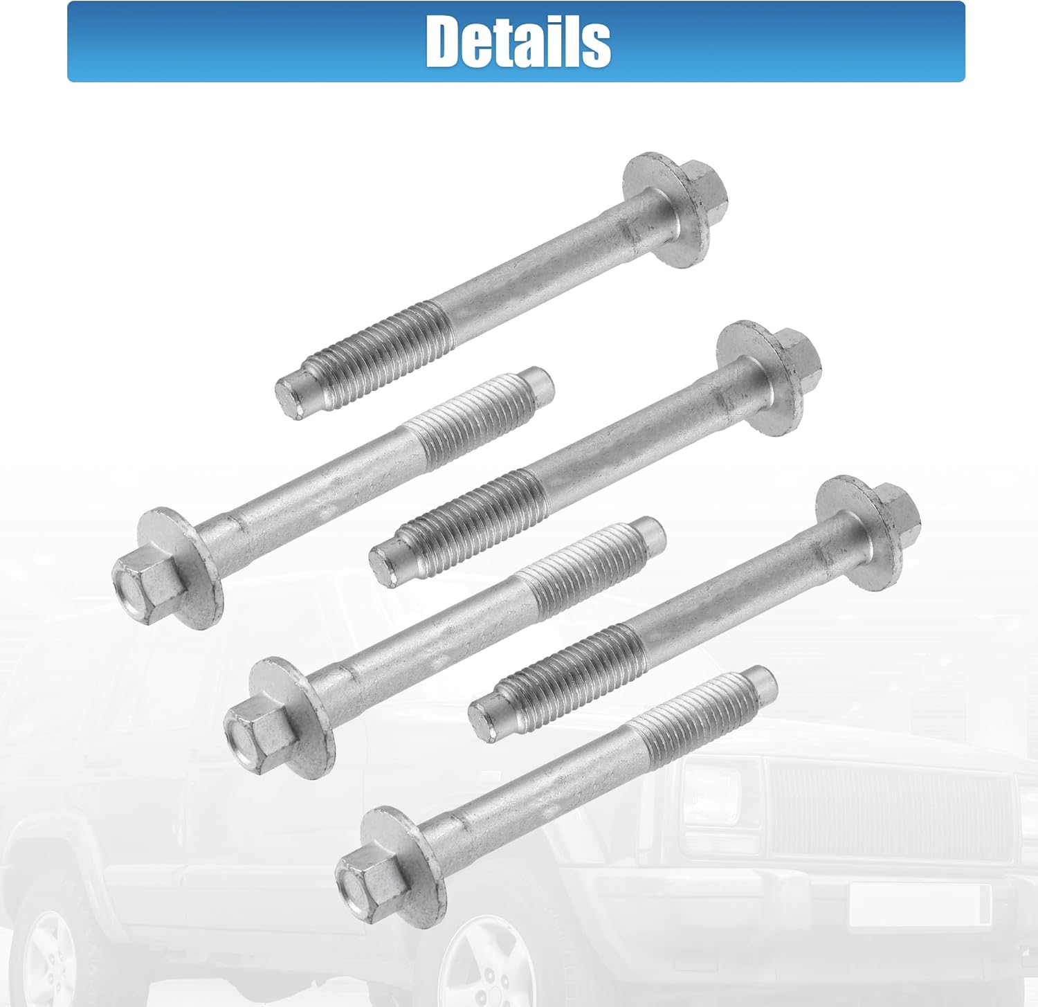 X AUTOHAUX Pernos de montaje de cojinete de cubo de rueda para Jeep Grand Cherokee 2000-2010 34201535 metal tono plateado