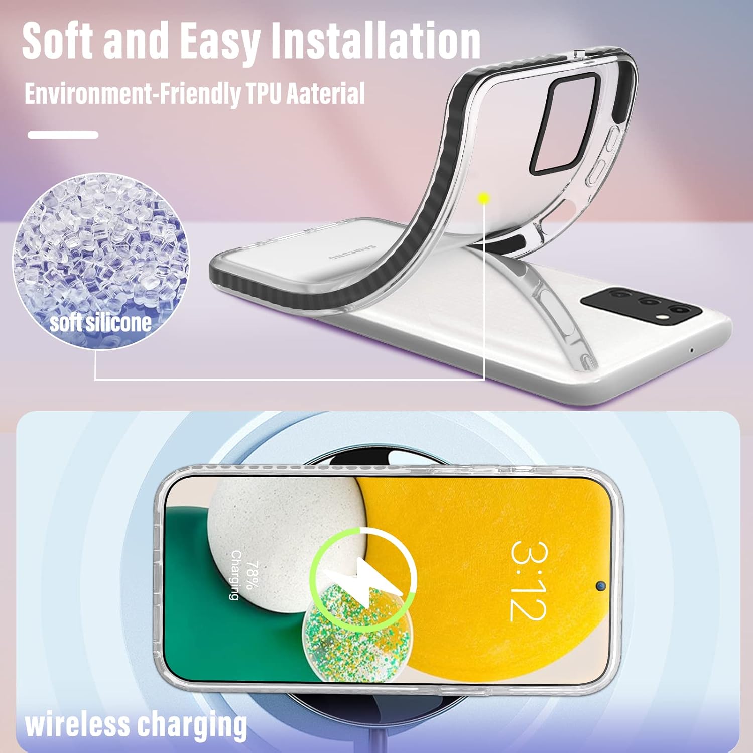 Toycamp Funda para Samsung Galaxy S20 FE 5GS20 FE, bonito diseño de corazones coloridos para mujeres, niñas, niños, adolescentes, funda transparente
