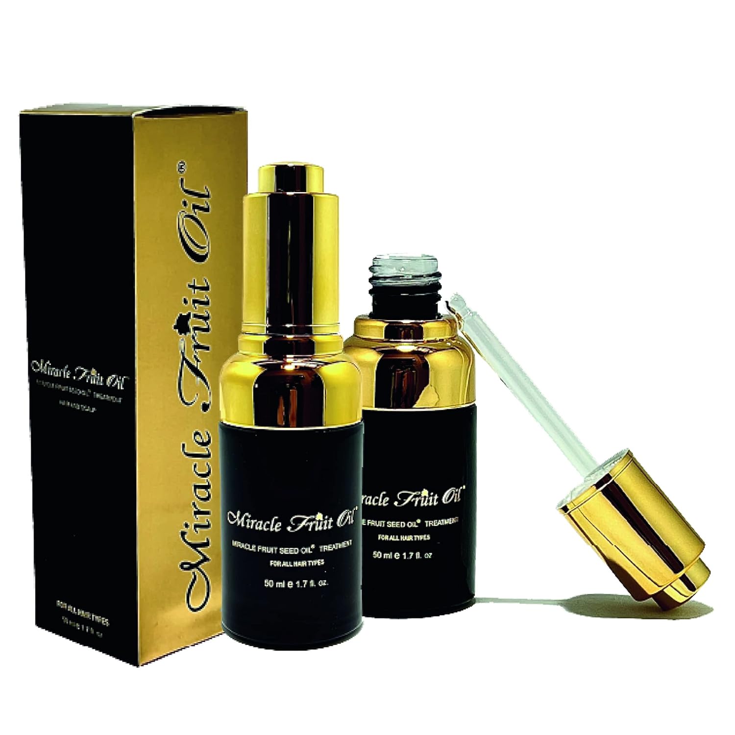 Tratamiento para el cabello y el cuero cabelludo, aceite de semillas Miracle Fruit (1.7 onzas), clínicamente probado para reparar el cabello y el