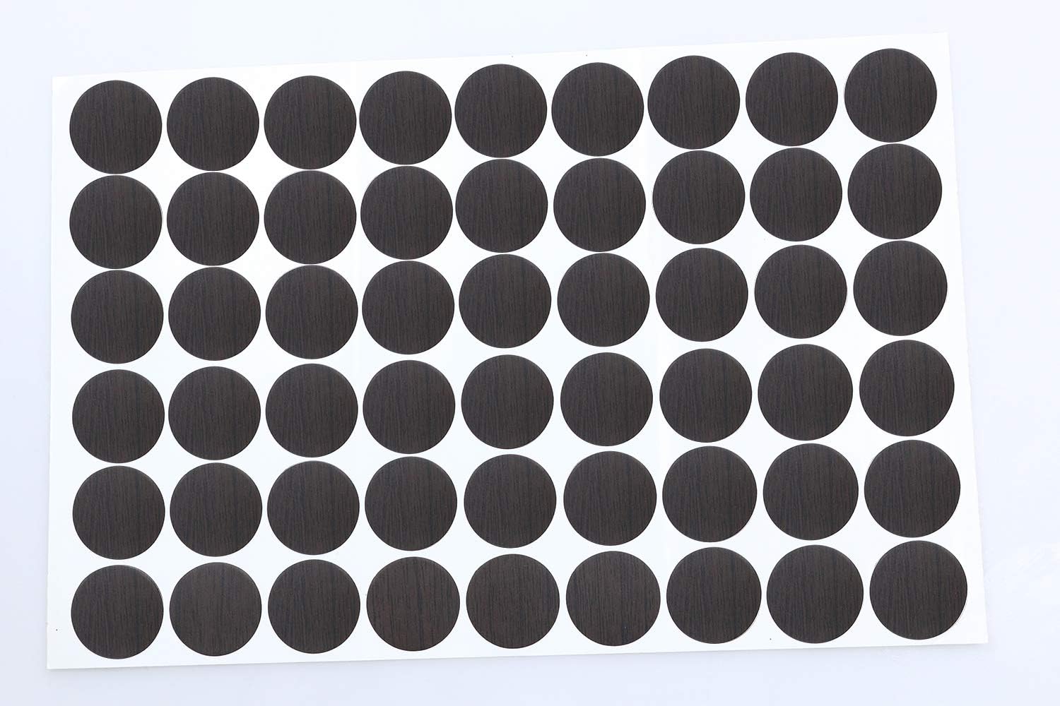 1 hoja54 piezas de accesorios de muebles de madera de 0.787 pulgadas (0.787 in), material de PVC, decoración de muebles de gabinete, tapas de rosca,