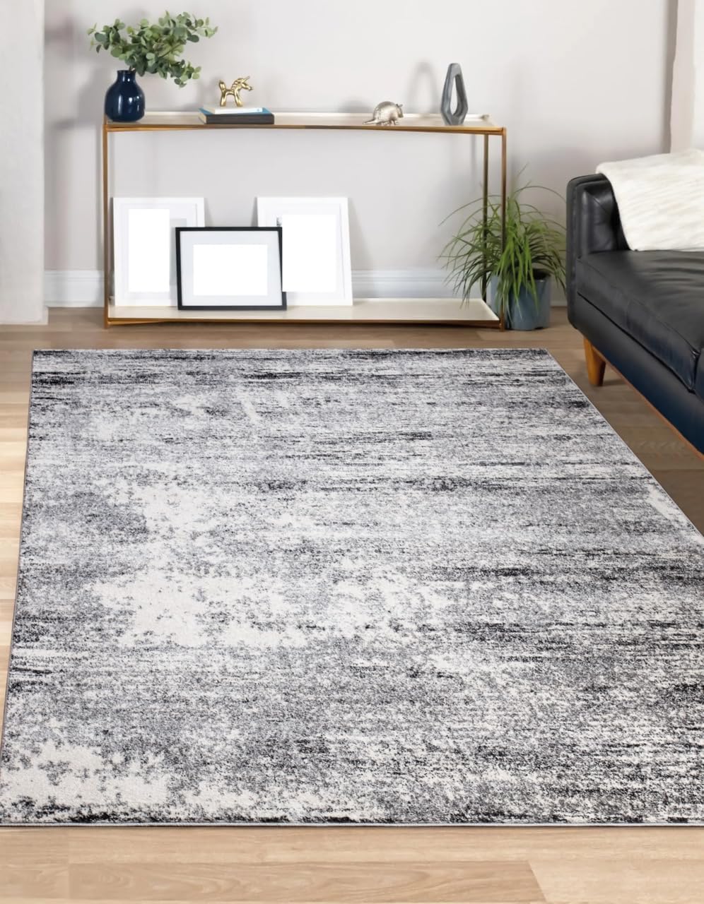 Keen Home Design Alfombras de área  No se desprende, alfombras abstractas de pelo grueso para cocina, sala de estar, dormitorio, comedor, entrada