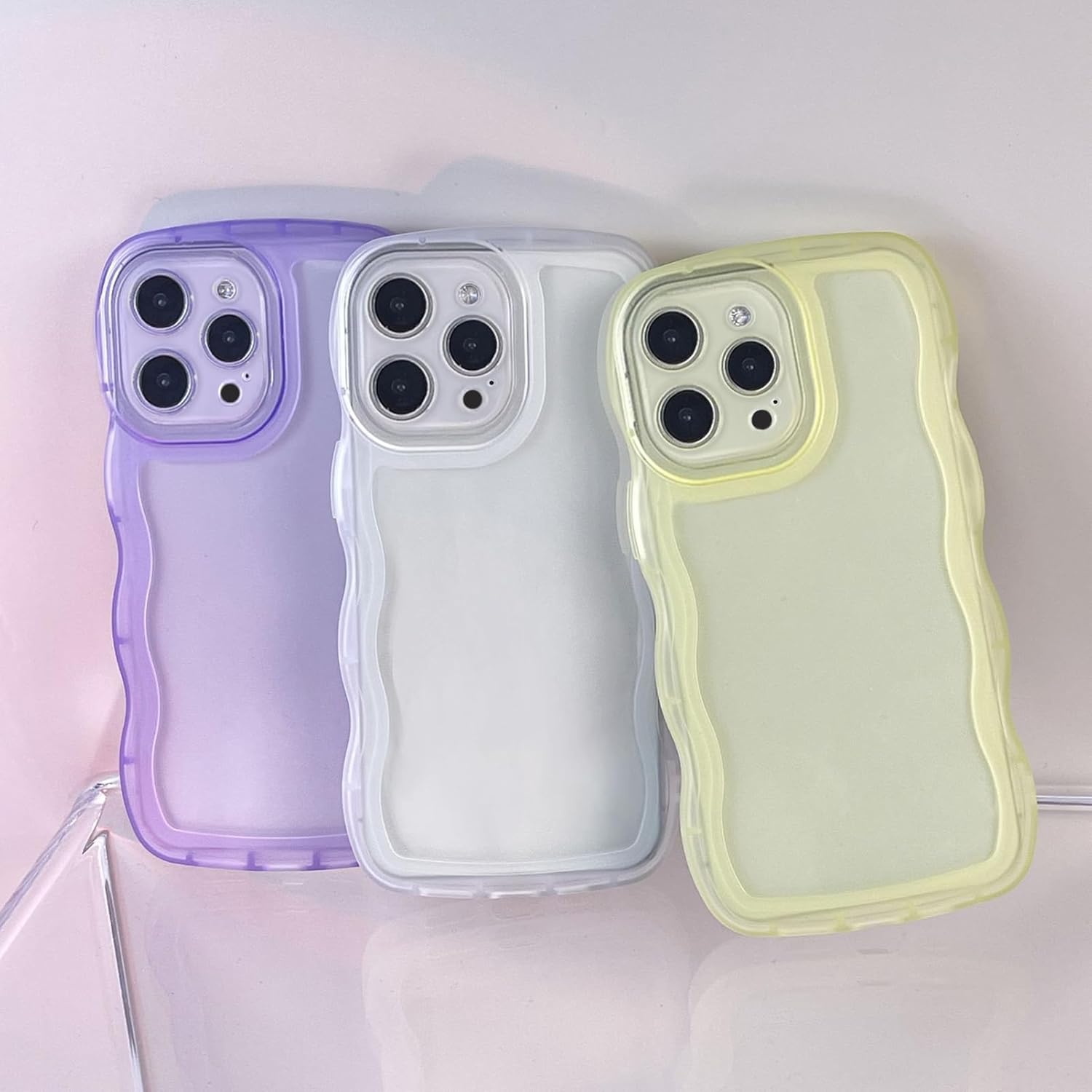 Funda transparente compatible con iPhone 13 Pro, bonita funda delgada de silicona suave, antiarañazos, a prueba de golpes, para mujeres y niñas,