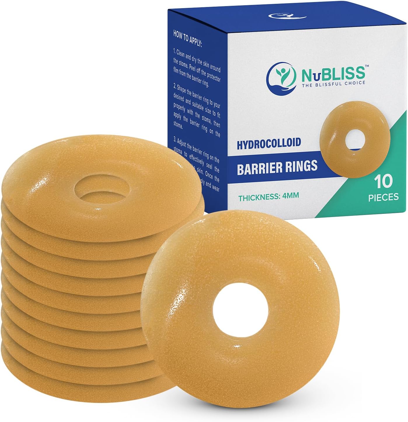 Anillos de barrera para ostomía elegibles para FSA y HSA, 10 anillos de estoma de 0.157 pulgadas de grosor, suministros de colostomía para