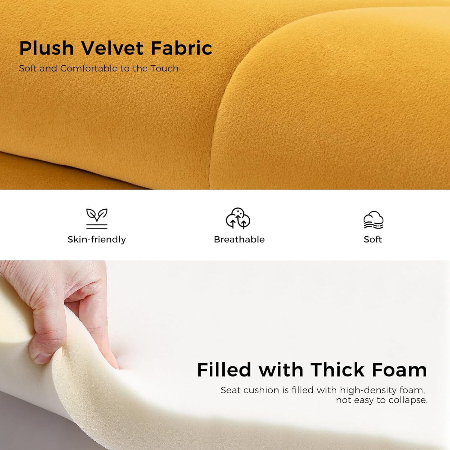 HULALA HOME Banco otomano moderno de terciopelo con tapa abatible con borde de clavos, banco tapizado para dormitorio para el extremo de la cama,